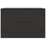 2 db fekete acél TV-szekrény 67 x 39 x 44 cm