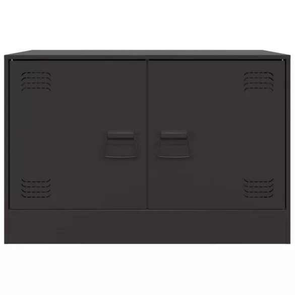 2 db fekete acél TV-szekrény 67 x 39 x 44 cm