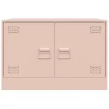 2 db rózsaszín acél TV-szekrény 67 x 39 x 44 cm