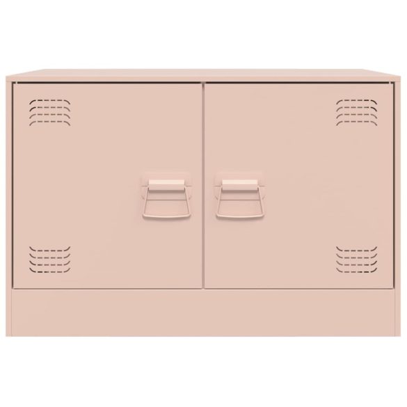 2 db rózsaszín acél TV-szekrény 67 x 39 x 44 cm