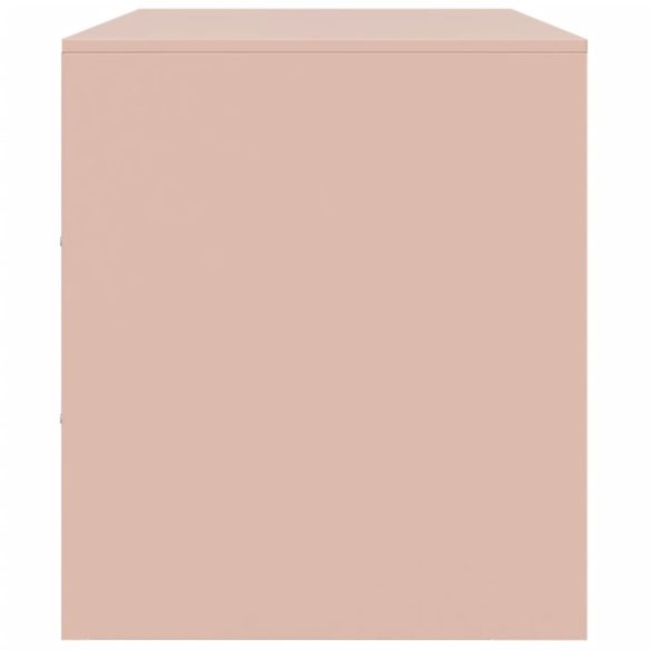 2 db rózsaszín acél TV-szekrény 67 x 39 x 44 cm