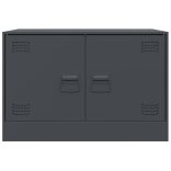 antracitszürke acél TV-szekrény 67 x 39 x 44 cm