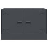 2 db antracitszürke acél éjjeliszekrény 67 x 39 x 44 cm