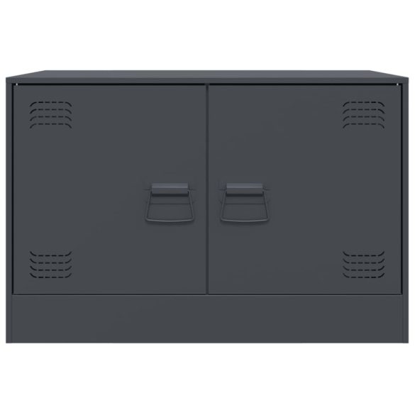 2 db antracitszürke acél éjjeliszekrény 67 x 39 x 44 cm