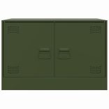 olívazöld acél TV-szekrény 67 x 39 x 44 cm