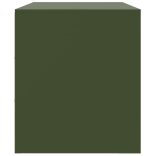 olívazöld acél TV-szekrény 67 x 39 x 44 cm