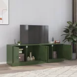 2 db olívazöld acél TV-szekrény 67 x 39 x 44 cm