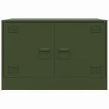 2 db olívazöld acél TV-szekrény 67 x 39 x 44 cm