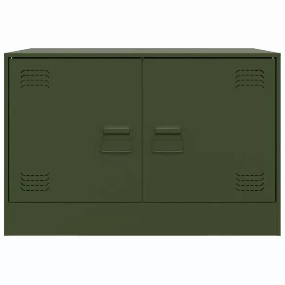 2 db olívazöld acél TV-szekrény 67 x 39 x 44 cm