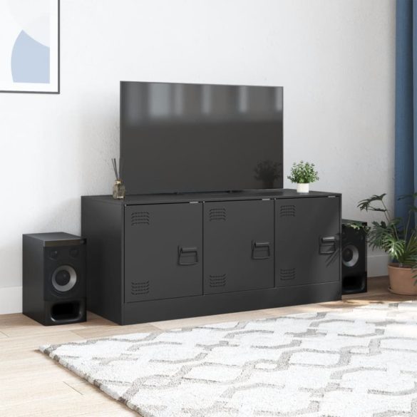 fekete acél TV-szekrény 99 x 39 x 44 cm