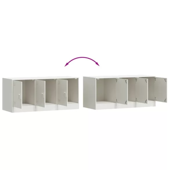 fehér acél TV-szekrény 99 x 39 x 44 cm