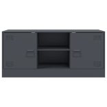 antracitszürke acél TV-szekrény 99 x 39 x 44 cm