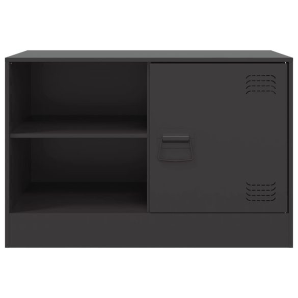 fekete acél TV-szekrény 67 x 39 x 44 cm