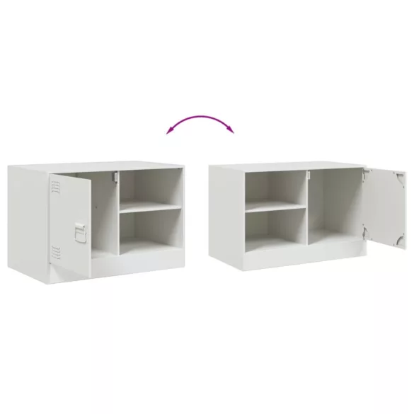 fehér acél TV-szekrény 67 x 39 x 44 cm