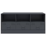 antracitszürke acél TV-szekrény 99 x 39 x 44 cm