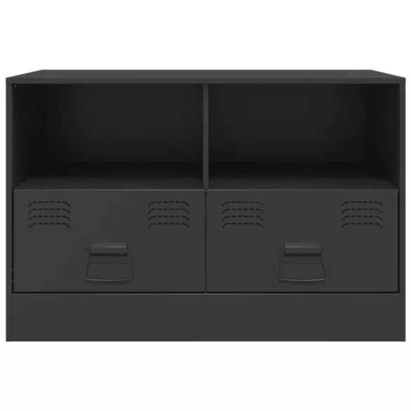 2 db fekete acél TV-szekrény 67 x 39 x 44 cm