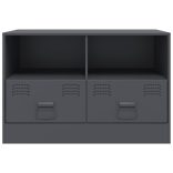 antracitszürke acél TV-szekrény 67 x 39 x 44 cm