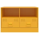 2 db mustársárga acél TV-szekrény 67 x 39 x 44 cm