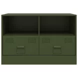 2 db olívazöld acél TV-szekrény 67 x 39 x 44 cm