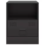 fekete acél éjjeliszekrény 34,5 x 39 x 44 cm