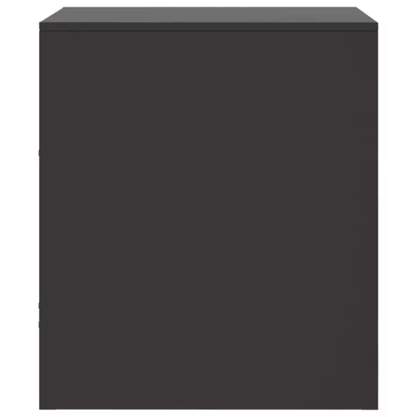 fekete acél éjjeliszekrény 34,5 x 39 x 44 cm