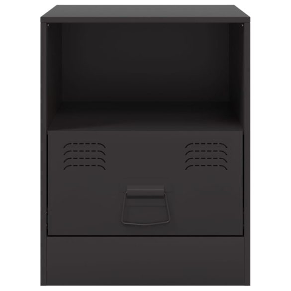 2 db fekete acél éjjeliszekrény 34,5 x 39 x 44 cm