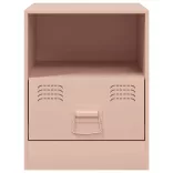 2 db rózsaszín acél éjjeliszekrény 34,5 x 39 x 44 cm