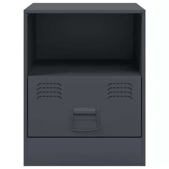2 db antracitszürke acél éjjeliszekrény 34,5 x 39 x 44 cm