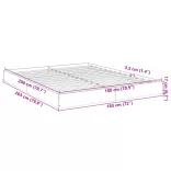 betonszürke szerelt fa ágykeret 180 x 200 cm
