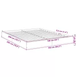 fehér színű szerelt fa ágykeret matrac nélkül 160x200 cm