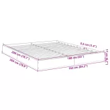betonszürke szerelt fa ágykeret 160 x 200 cm