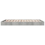 betonszürke szerelt fa ágykeret 140 x 200 cm