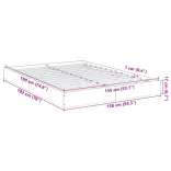 fehér szerelt fa ágykeret 135 x 190 cm