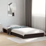 fekete szerelt fa ágykeret 100 x 200 cm