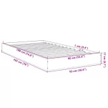 fehér szerelt fa ágykeret 90 x 190 cm