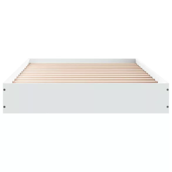 fehér szerelt fa ágykeret 75 x 190 cm