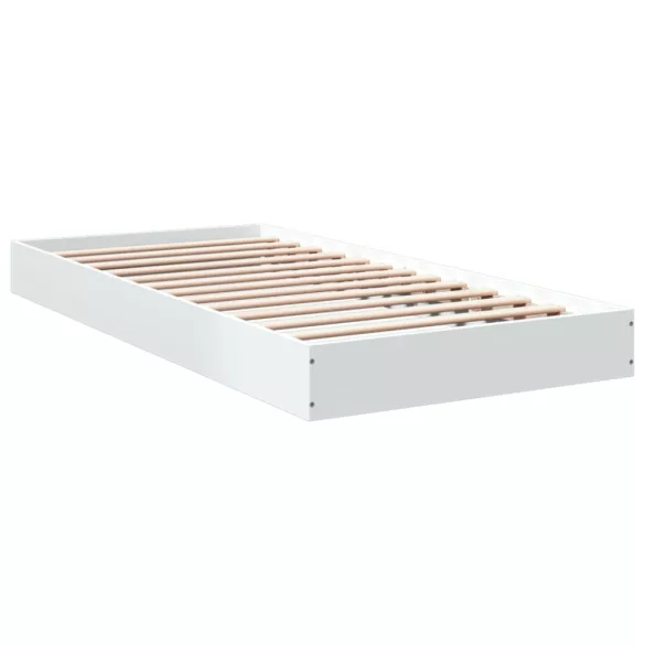 fehér szerelt fa ágykeret 75 x 190 cm