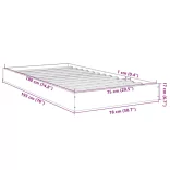 fehér szerelt fa ágykeret 75 x 190 cm