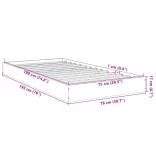 barna tölgy színű szerelt fa ágykeret matrac nélkül 75x190 cm