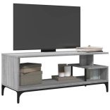 szürke sonoma szerelt fa/porszórt acél TV-szekrény 102x40x41 cm