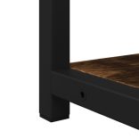 füstölt tölgy szerelt fa tükrös fürdőszobaszekrény 60x16x60 cm