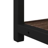 barna tölgy szerelt fa tükrös fürdőszobaszekrény 60x16x60 cm