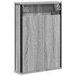 szürke sonoma szerelt fa tükrös szekrény 42x12x60 cm