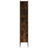 füstös tölgy színű szerelt fa fürdőszobaszekrény 33x33x185,5 cm