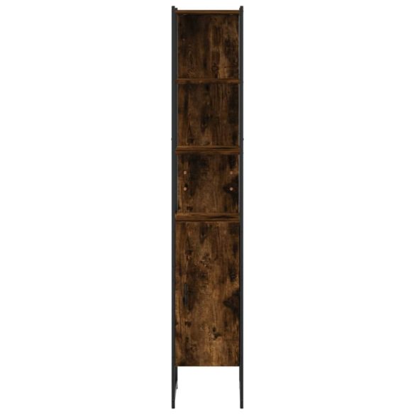 füstös tölgy színű szerelt fa fürdőszobaszekrény 33x33x185,5 cm