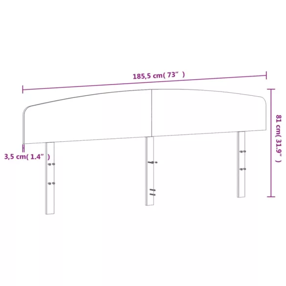 viaszbarna tömör fenyőfa fejtámla 180 cm