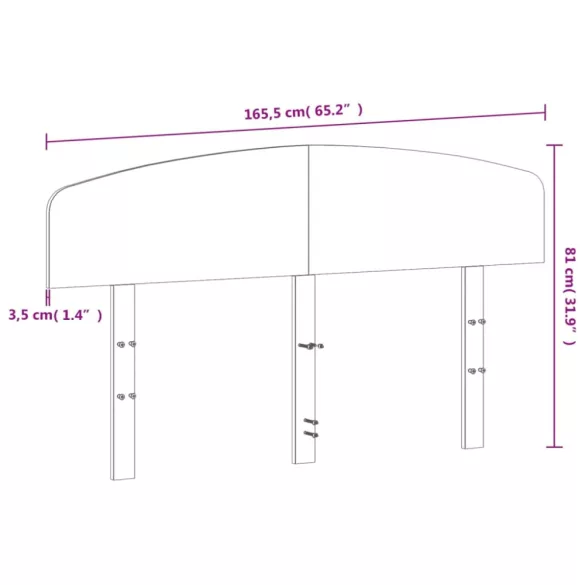 viaszbarna tömör fenyőfa fejtámla 160 cm