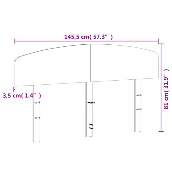 tömör fenyőfa fejtámla 140 cm