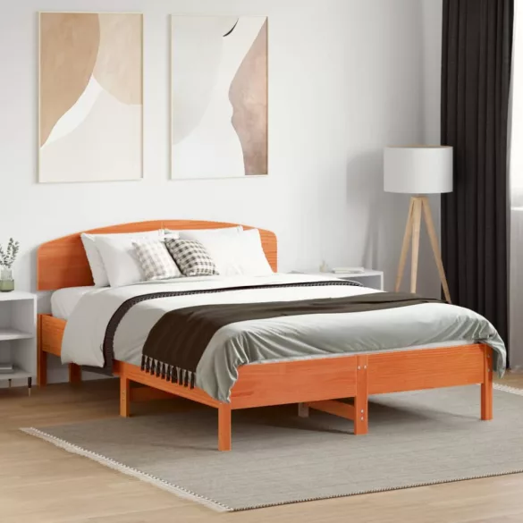 viaszbarna tömör fenyőfa fejtámla 120 cm