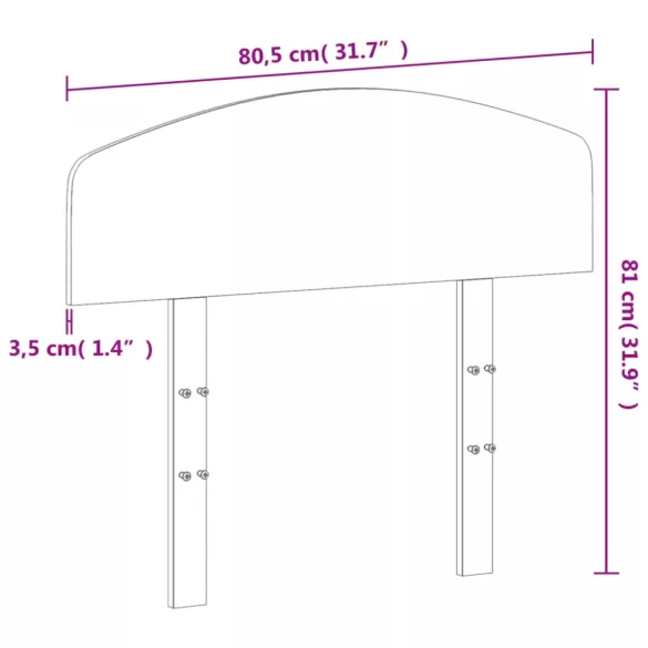 tömör fenyőfa fejtámla 75 cm